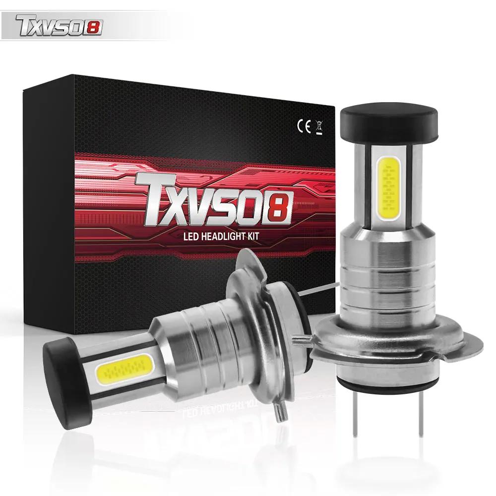 TXVSO8 2023 LED H7 , 6000K  , 12V  COB ̴ ڵ Ʈ, 110W/Ʈ 26000LM ڽ LED 
